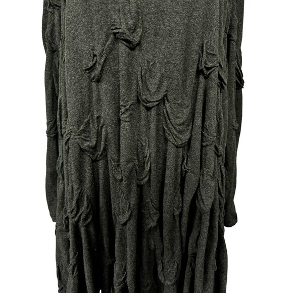 Ralston Art to Wear Oversized Gray Jersey Knit Asymmetrical LS Dress Sweden L - Picture 5 of 7